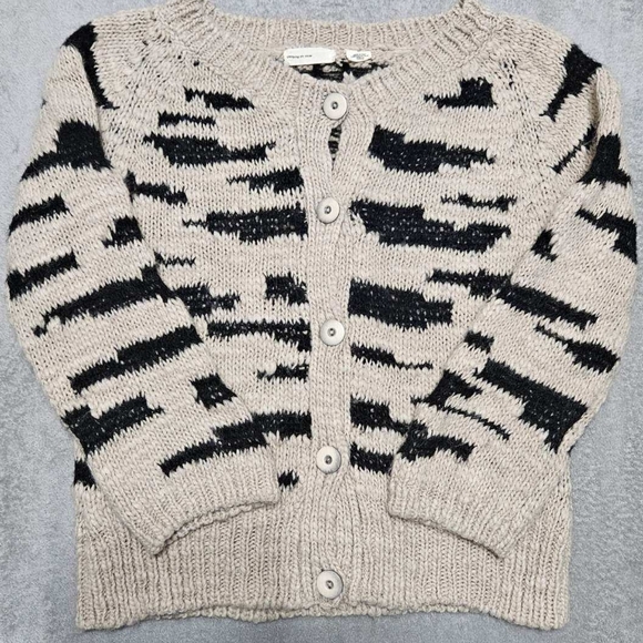 Sleeping On Snow Cardigan Womens S Mohair Blend Sweater Animal Print - Picture 1 of 7